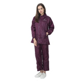 FabSeasons Maroon Raincoat Set for women with adjustable Hood and Reflector