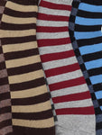 T9 Believe Design Unisex Cotton Liner Casual Business Striped Ankle Socks. Combo of 3 pairs