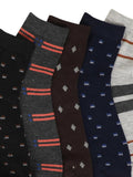 T9 Designer Unisex Cotton Crew Length Casual Business Socks. Pack / Combo of 5 pairs