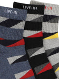 T9 Live IN Cotton Unisex Low Ankle Liner Printed Ankle Socks. Combo of 3 pairs