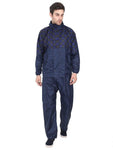 Fabseasons Blue High Quality Unisex Raincoat with Hood & Reflector for Night visibility