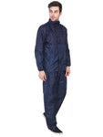 Fabseasons Blue High Quality Unisex Raincoat with Hood & Reflector for Night visibility