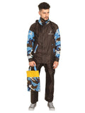 Fabseasons Skyblue High Quality UnisexRaincoat with Hood & Reflector for Night visibility