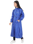 Fabseasons Blue Raincoat for Women with Adjustable Hood & Reflector for Night visibility