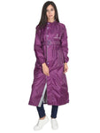 Fabseasons DarkPurple Raincoat for women with Adjustable Hood & Reflector for Night visibility