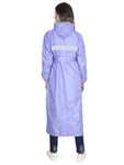 Fabseasons LightPurple Raincoat for women with Adjustable Hood & Reflector for Night visibility freeshipping - FABSEASONS