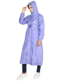 Fabseasons LightPurple Raincoat for women with Adjustable Hood & Reflector for Night visibility freeshipping - FABSEASONS