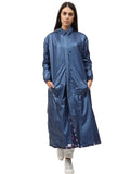 FabSeasons Waterproof Long / Full Raincoat for women with adjustable Hood and Reflector at back for Night visibility.