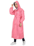 Fabseasons Peach Raincoat for women with Adjustable Hood & Reflector for Night visibility