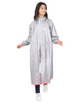 Fabseasons Peach Raincoat for women with Adjustable Hood & Reflector for Night visibility