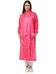 FabSeasons Waterproof Long / Full Raincoat for women with adjustable Hood and Reflector at back for Night visibility.