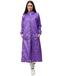 FabSeasons Waterproof Long / Full Raincoat for women with adjustable Hood and Reflector at back for Night visibility.