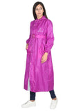 Fabseasons Purple Raincoat for Women with Adjustable Hood & Reflector for Night visibility