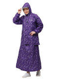 FabSeasons Waterproof Full Raincoat for women with top & skirt with adjustable Hood and Reflector at back for Night visibility.