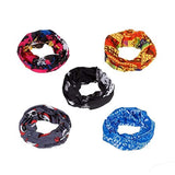 Fabseasons Unisex Headwear Head Wrap UV Resistence Sports Bandana (Assorted Color and Design) Pack of 10