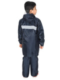 Fabseasons Solid Blue Waterproof Raincoat for kids Set of Pant & Top with Hood