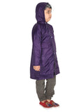 Fabseasons Unisex DarkPurple Waterproof Long - Full  raincoat for Kids with hood