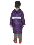 Fabseasons Unisex DarkPurple Waterproof Long - Full  raincoat for Kids with hood freeshipping - FABSEASONS