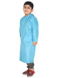 Fabseasons Unisex SkyBlue Waterproof Long - Full  raincoat for Kids with hood freeshipping - FABSEASONS