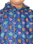 Fabseasons Owl Printed Waterproof Long - Full Raincoat for kids with Hood