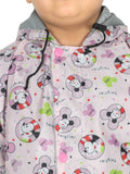 Fabseasons Mouse Printed Waterproof Long - Full  raincoat for Kids with Hood
