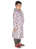 Fabseasons Mouse Printed Waterproof Long - Full  raincoat for Kids with Hood