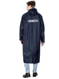 Fabseasons Blue Apex High Quality Long Unisex Raincoat -with Adjustable Hood & Reflector at Back