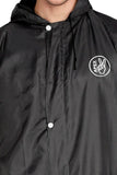 Fabseasons Grey Apex High Quality Long Unisex Raincoat -with Adjustable Hood & Reflector at Back