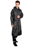 Fabseasons Grey Apex High Quality Long Unisex Raincoat -with Adjustable Hood & Reflector at Back freeshipping - FABSEASONS