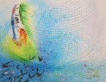 FabSeasons Bird Printed Long Brim Beach Sun Hat