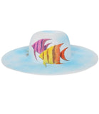 FabSeasons Fish Printed Long Brim Beach Sun Hat