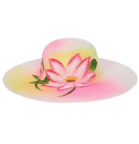 FabSeasons Flower Printed Long Brim Beach Sun Hat