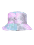 FabSeasons Multi Color Tie-Dye Reversible Bucket Hats: Grey-Pink-Blue