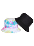 FabSeasons Multi Color Tie-Dye Reversible Bucket Hats- BluePink
