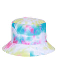 FabSeasons Multi Color Tie-Dye Reversible Bucket Hats- BluePink