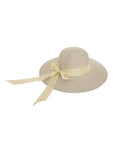 FabSeasons Beige Beach Hat with ribbon