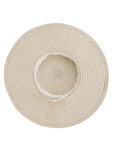 FabSeasons Beige Beach Hat with ribbon