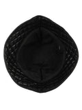 FabSeasons Solid Black PU Bucket Hats/Caps for Unisex Casual Fashion, Foldable Fisherman Hat