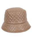 FabSeasons Solid Brown PU Bucket Hats/Caps for Unisex Casual Fashion, Foldable Fisherman Hat