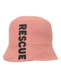 FabSeasons RESCUE Solid Pink Cotton Bucket Hats/Fisherman Caps for Men & Women