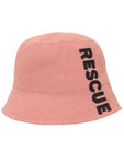 FabSeasons RESCUE Solid Pink Cotton Bucket Hats/Fisherman Caps for Men & Women