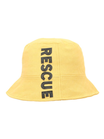 FabSeasons RESCUE Solid Yellow Cotton Bucket Hats/Fisherman Caps for Men & Women