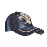 FabSeasons Grand Denim Studded Cap ,Adjustable strap