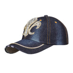 FabSeasons Grand Denim Studded Cap ,Adjustable strap