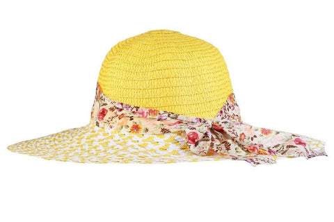 FabSeasons Yellow Beach Hat