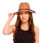Fabseasons Brown Beach Hat For Women freeshipping - FABSEASONS
