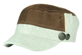 Fabseasons Plain Brown Grey Cotton Cap for Ladies