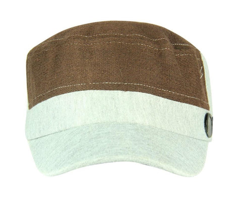 Fabseasons Plain Brown Grey Cotton Cap for Ladies