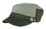 Fabseasons Plain Dark Grey Black Cotton Cap for Ladies