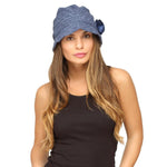 Fabseasons Navy Blue Ribbon Cloche for Women